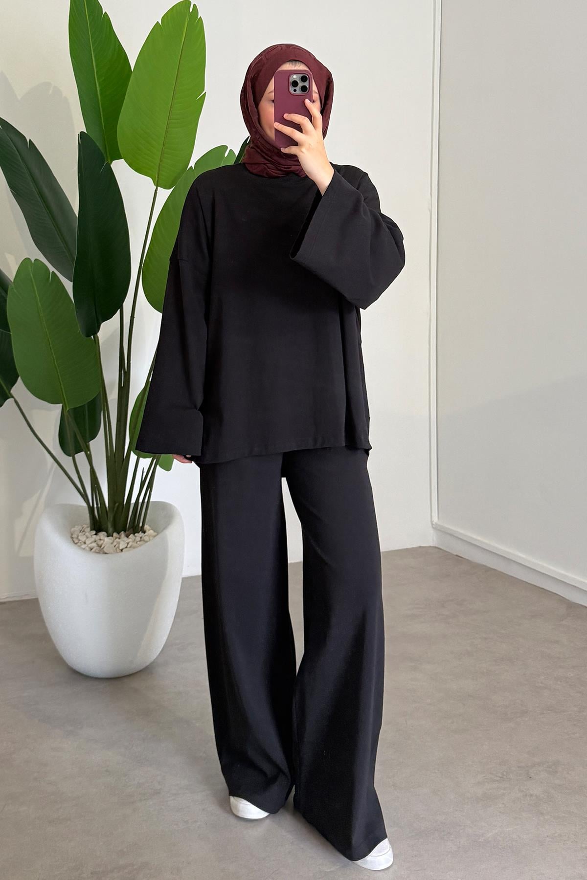 Oversize Basıc Takım - Siyah