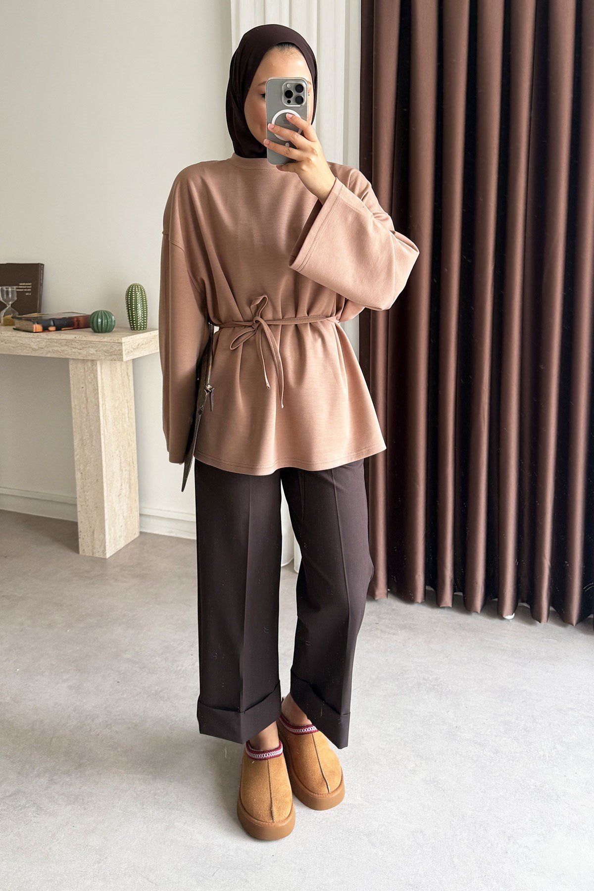 Oversize  Oysh Tunik - Vizon