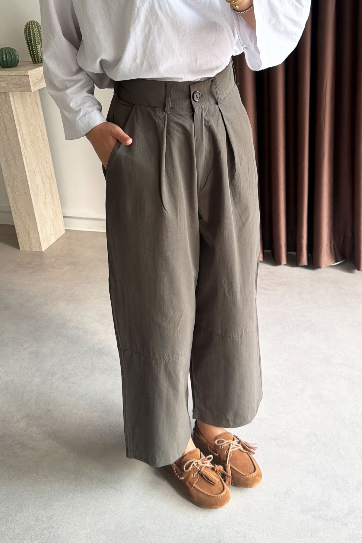Oversize Pantolon - Haki