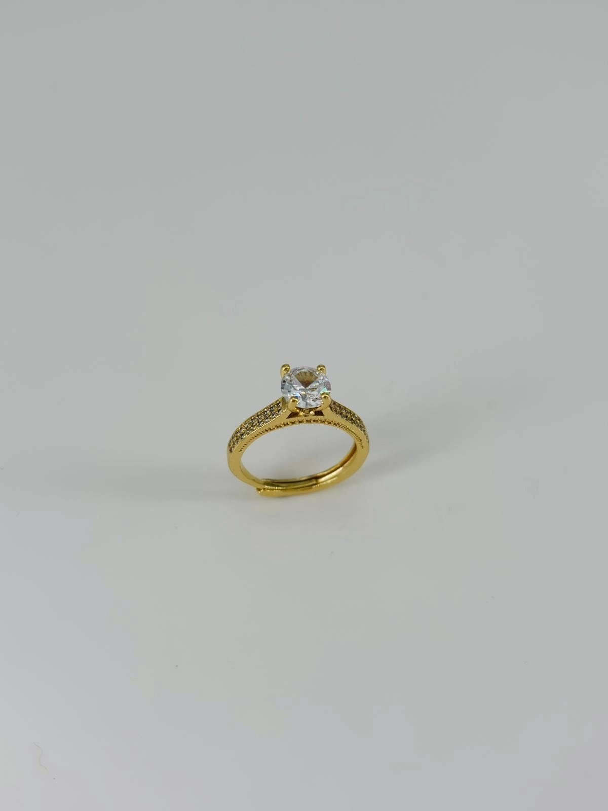 14 K Gold Kaplama Zirkon Taşlı Yüzük
