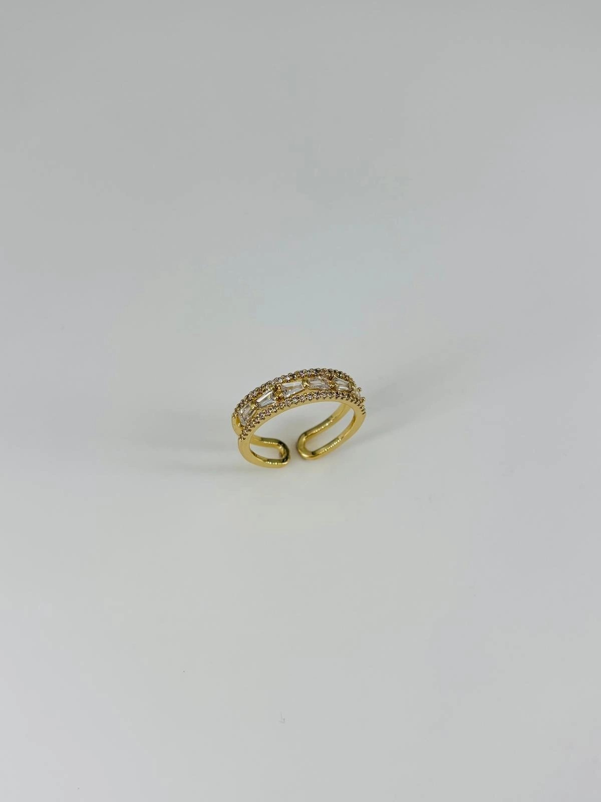 14 K Gold Kaplama Zirkon Taşlı Yüzük