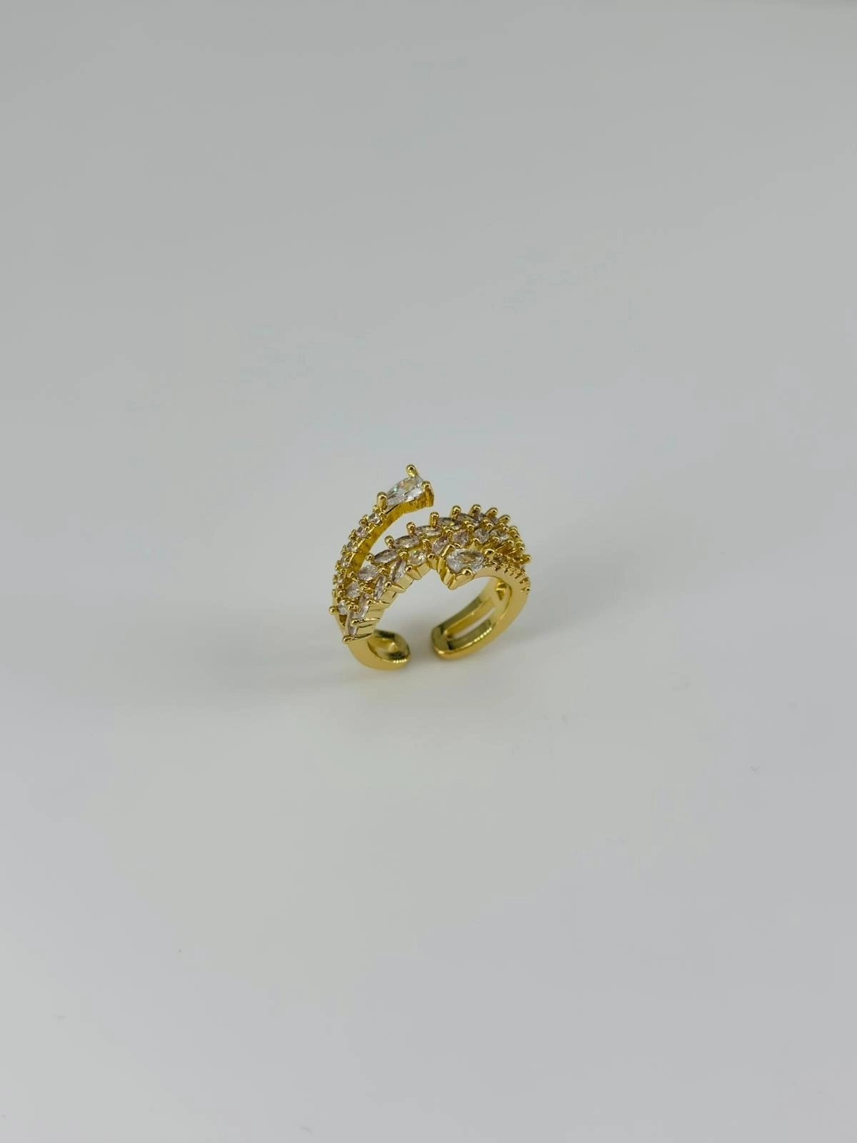 14 K Gold Kaplama Zirkon Taşlı Yüzük