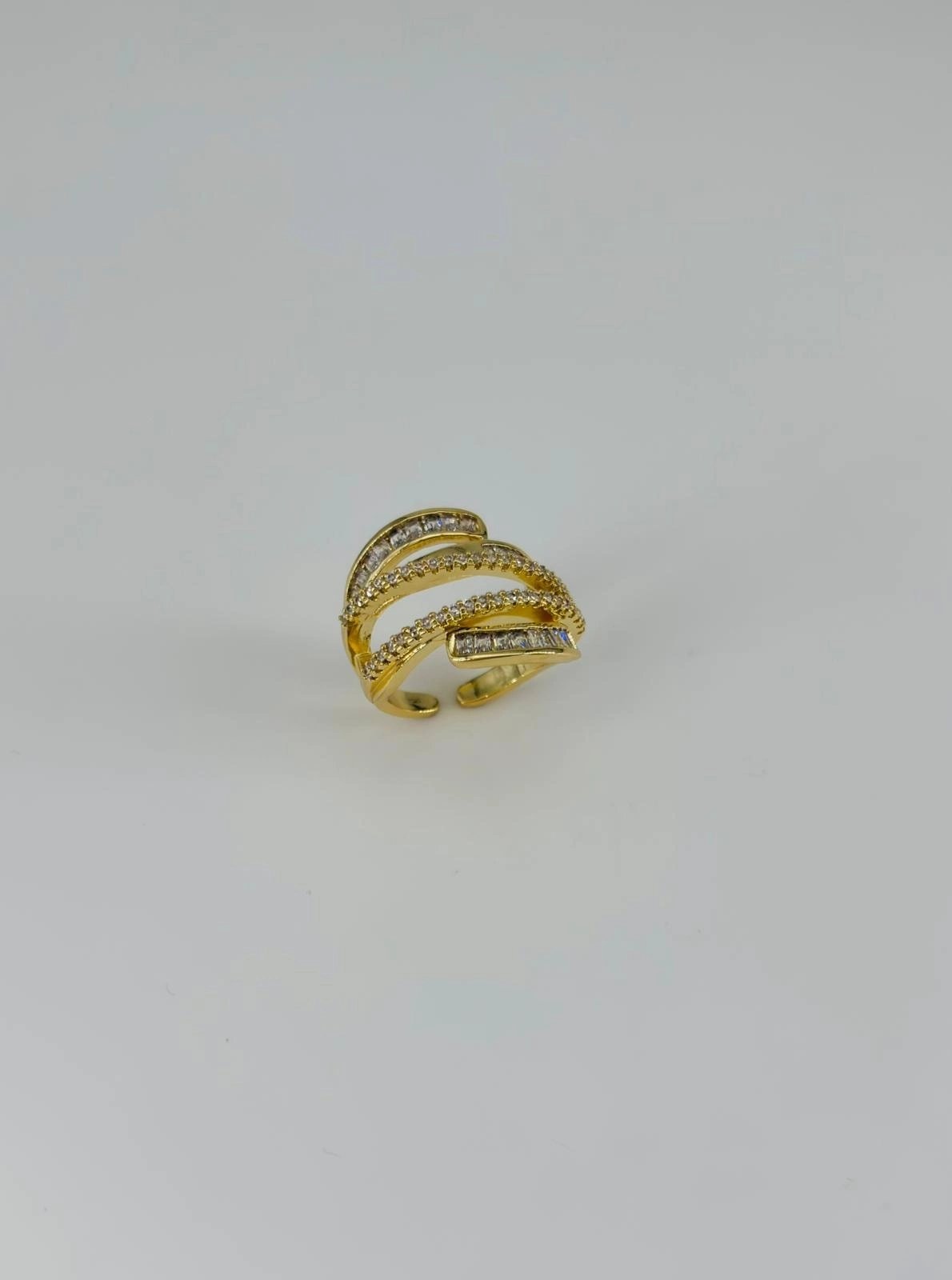 14 K Gold Kaplama Zirkon Taşlı Yüzük