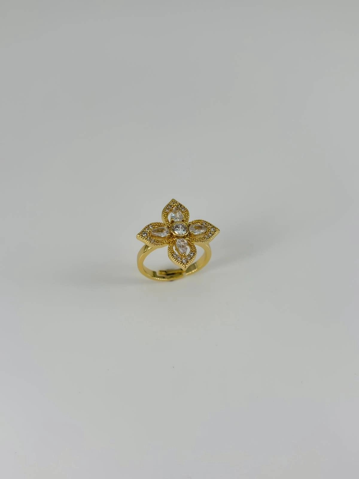 14 K Gold Kaplama Zirkon Taşlı Yüzük