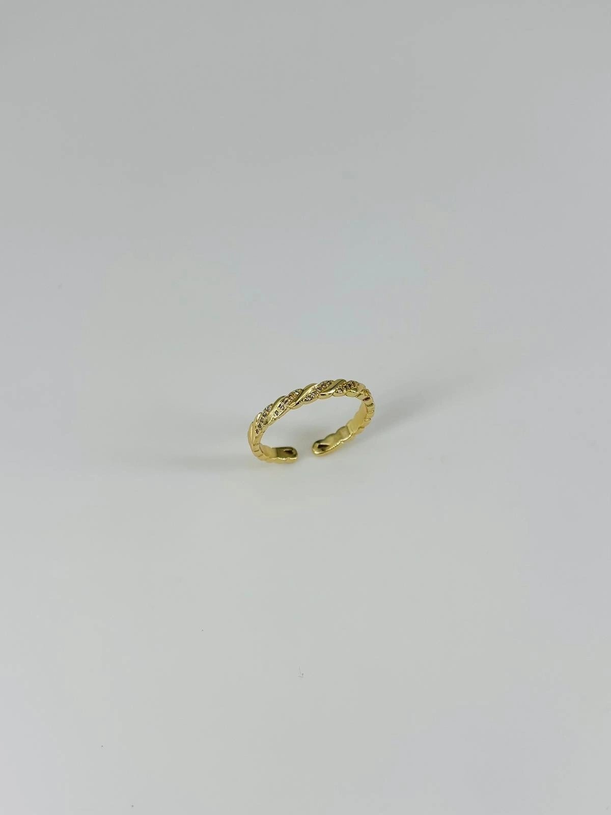 14 K Gold Kaplama Zirkon Taşlı Yüzük