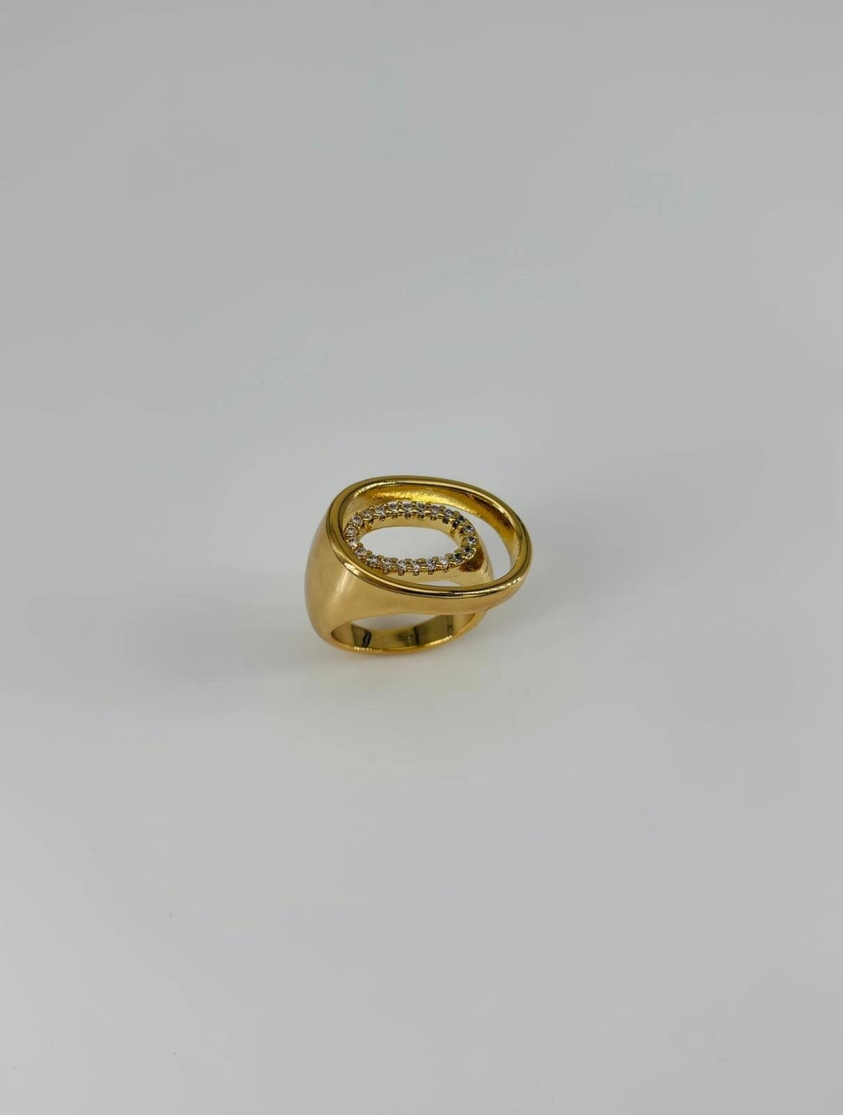 14 K Gold Kaplama Zirkon Taşlı Yüzük