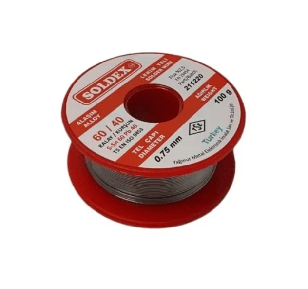 60/40 Lehim Teli 100 Gr 0,75 Mm (sn:60 / Pb:40)