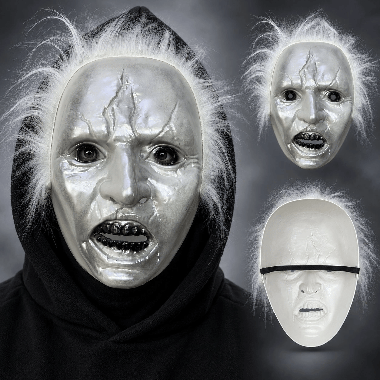 Beyaz Saçlı Michael Myers Plastik Karakter Maskesi