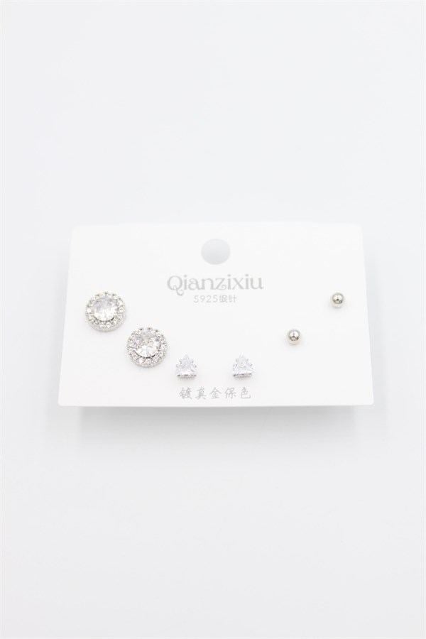 Çoklu Set Küpe - Gümüş