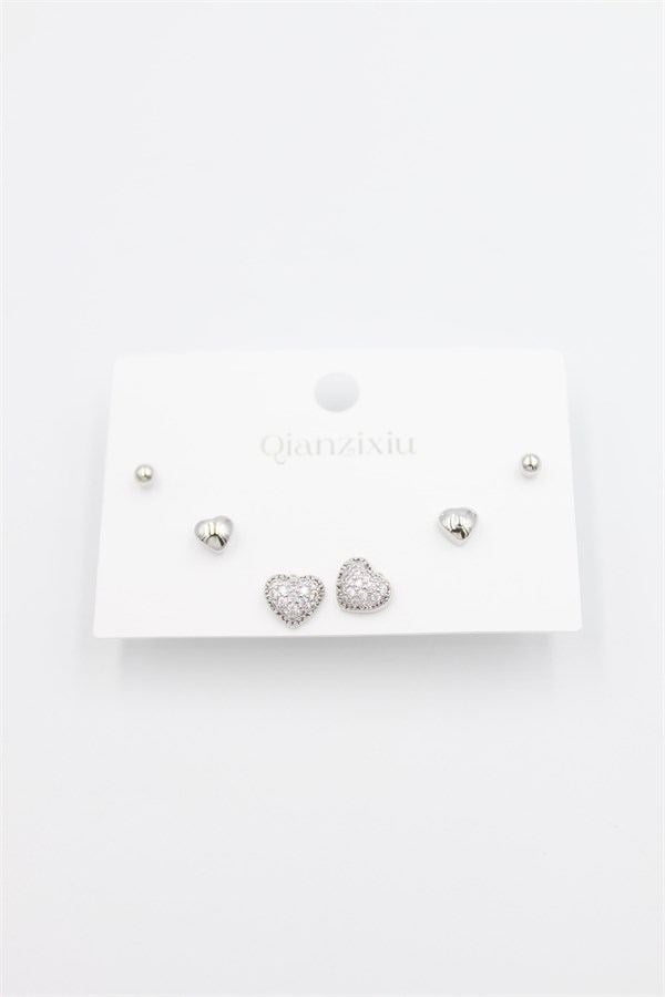 Çoklu Set Küpe - Gümüş