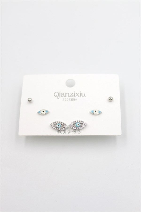 Çoklu Set Küpe - Gümüş