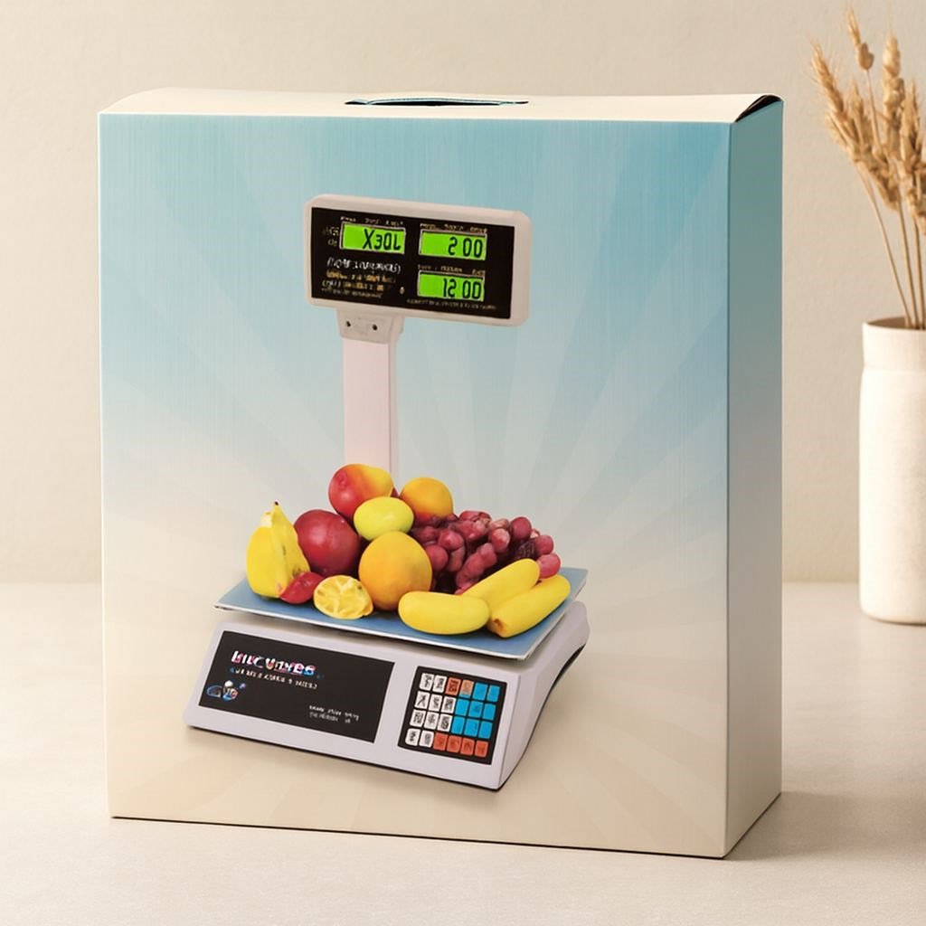 Dijital Karpuz Tartı 40kg/2g (Kafalı) — 7 Fiyat Hafızalı, Şarjlı