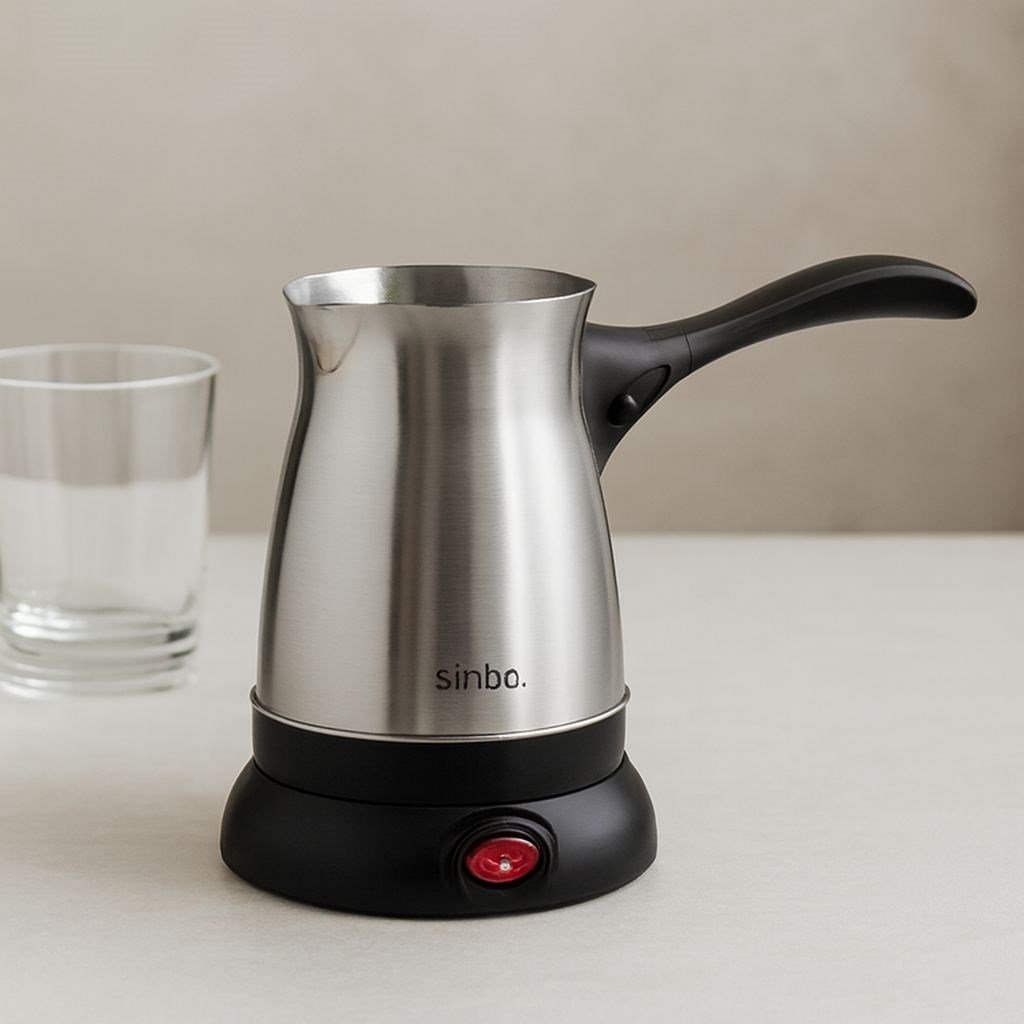 Elektrikli Cezve Türk Kahvesi 500 ml 6 Fincan Çelik