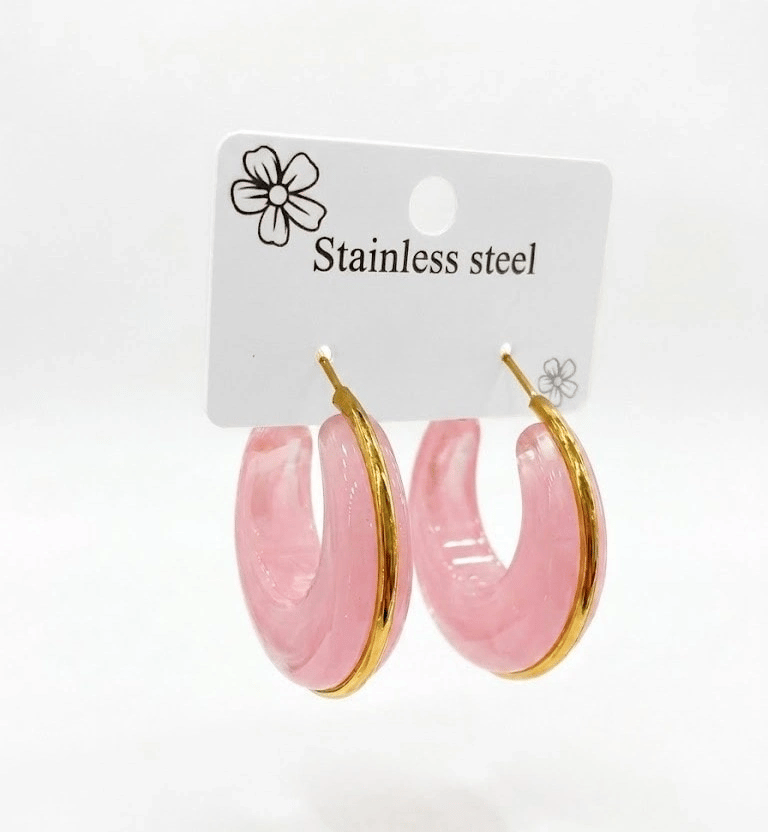 Rose Marble Vintage Halka Küpe Kp00687