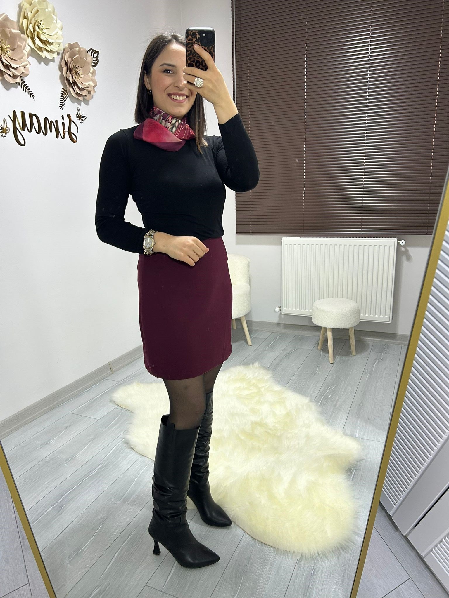 lamineli bordo etek
