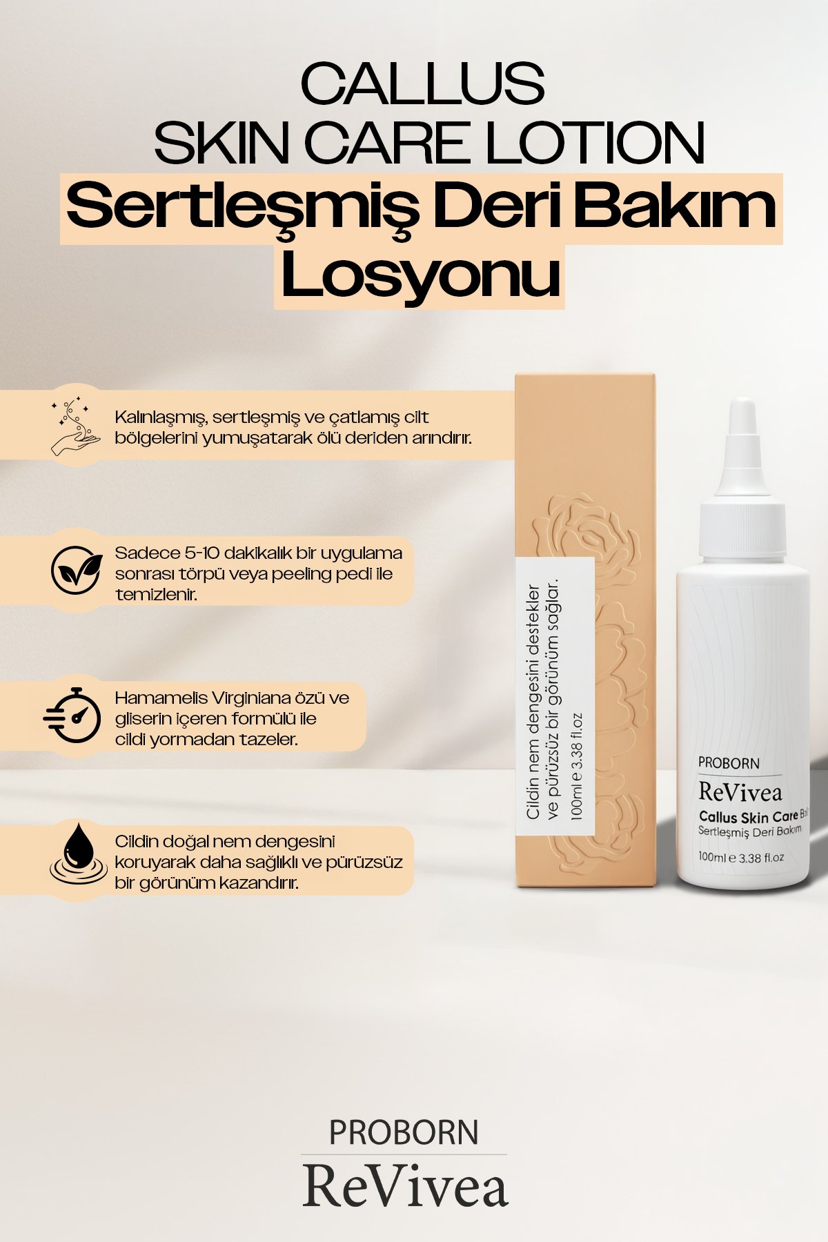 Proborn Revivea Topuk Soyucu Losyon(CALLUS SKİN CARE LOTİON)