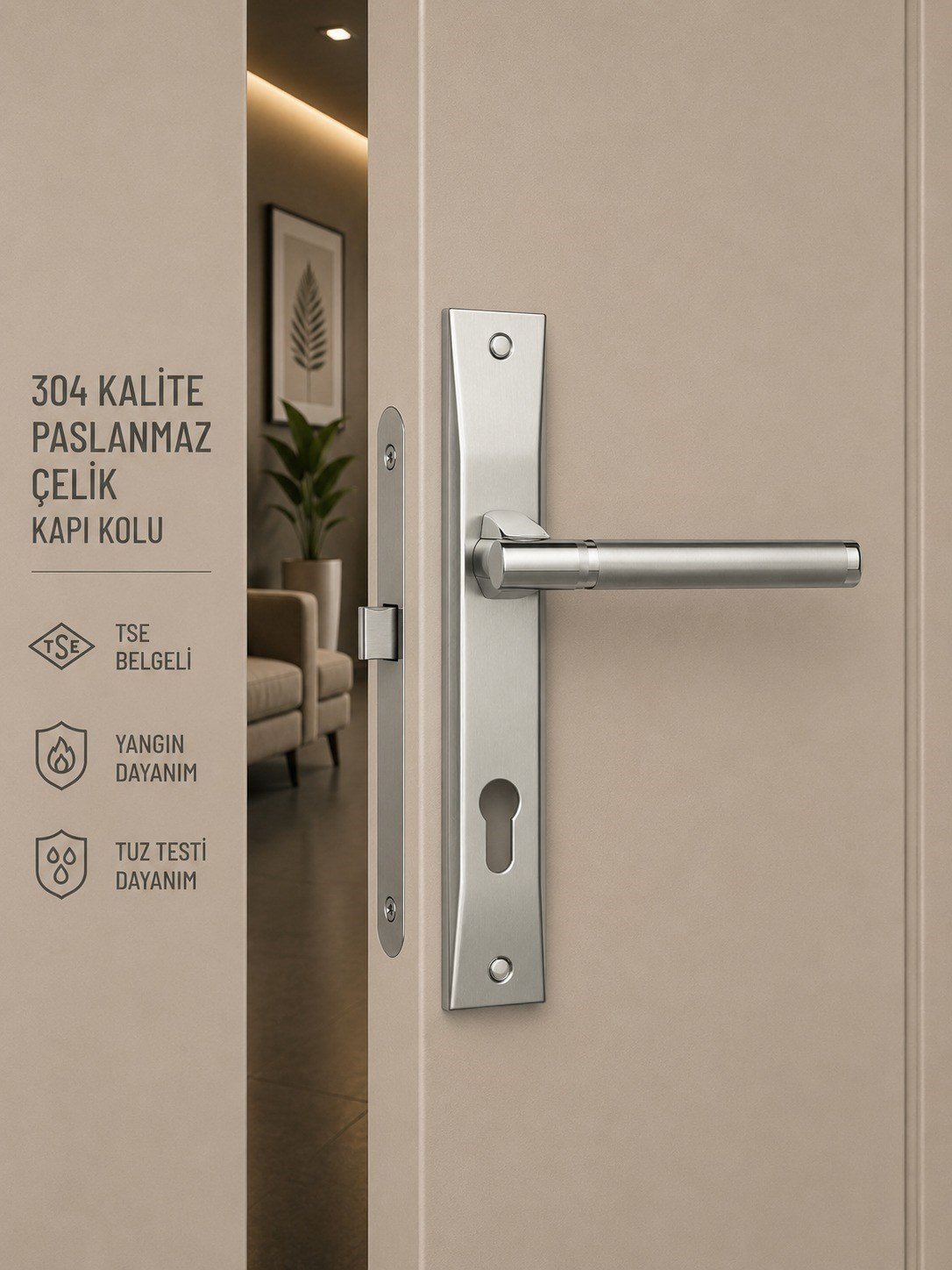 1093A Paslanmaz Çelik Kapı Kolu