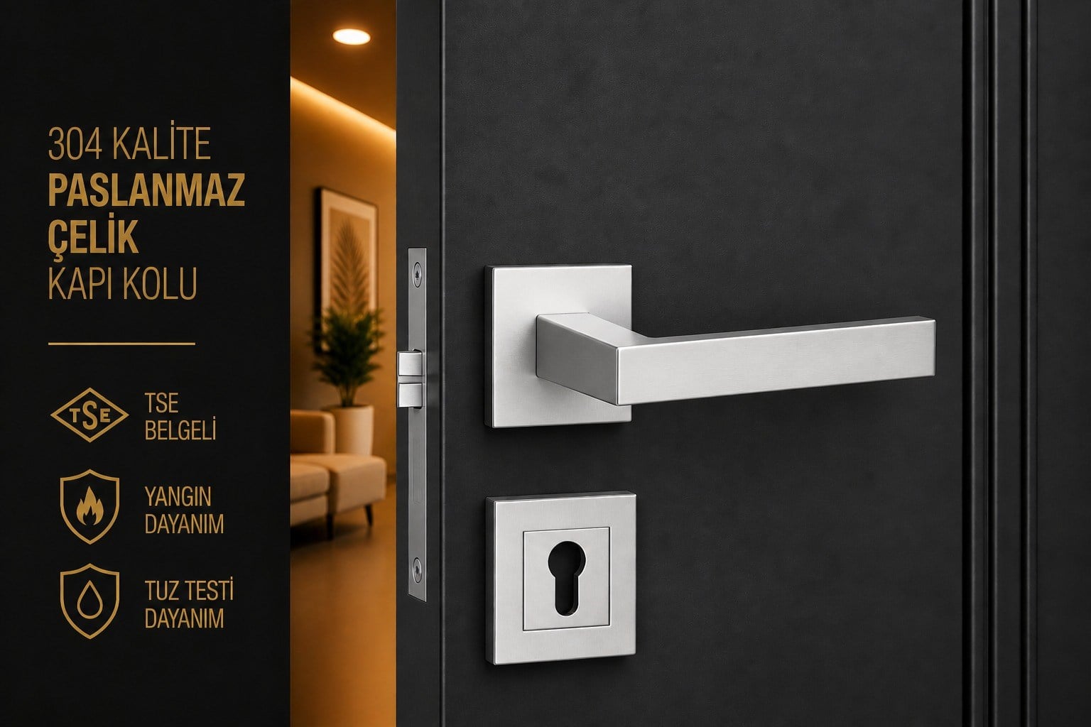 1531K Paslanmaz Çelik Kapı Kolu