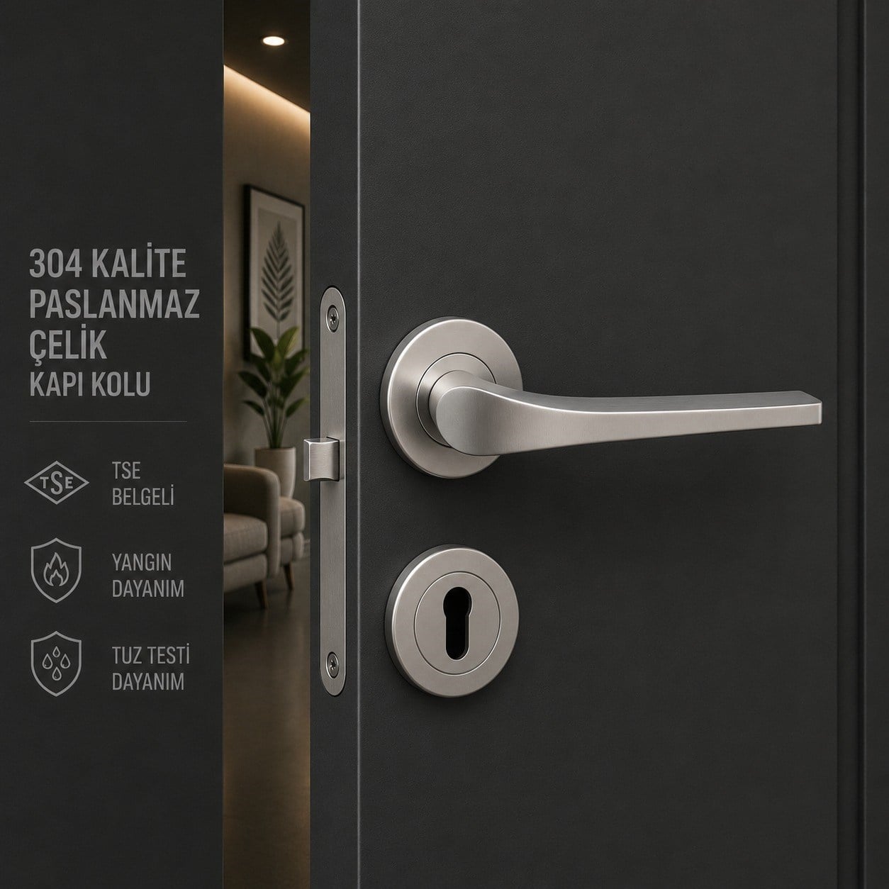 2901 Paslanmaz Çelik Kapı Kolu