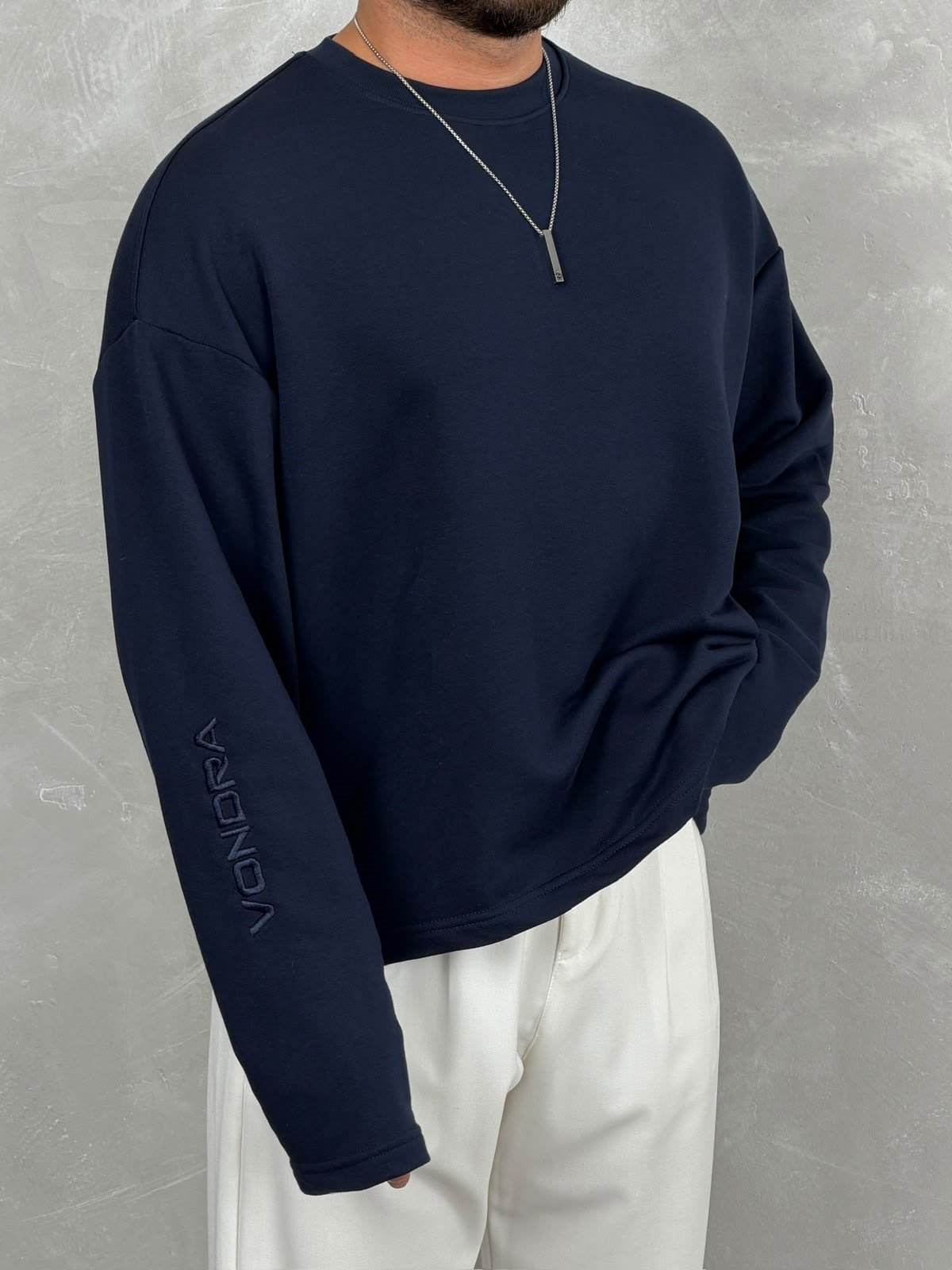 VONDRA NAKIL BASİC SWEATSHİRT LACİVERT