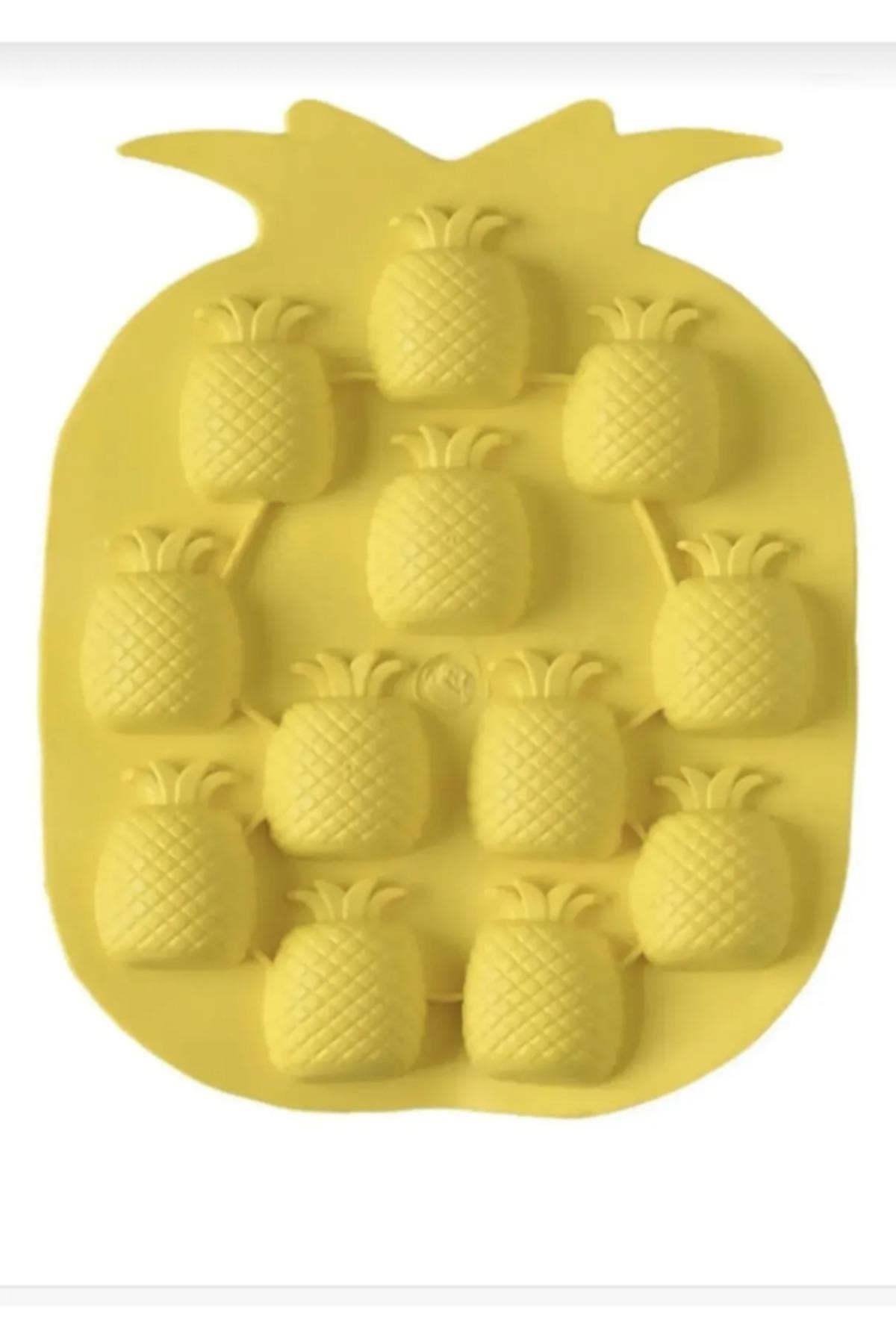 Ananas Şeklinde Silikon Buz Kalıbı | Mum, Sabun, Jöle, Çikolata Yapımında Da Kullanılır.essu40
