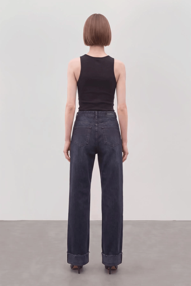 Dena Paça Katlı Denim Pantolon