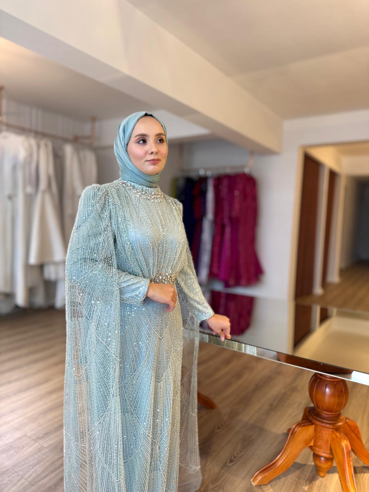 Parya Mint Yeşili Elbise