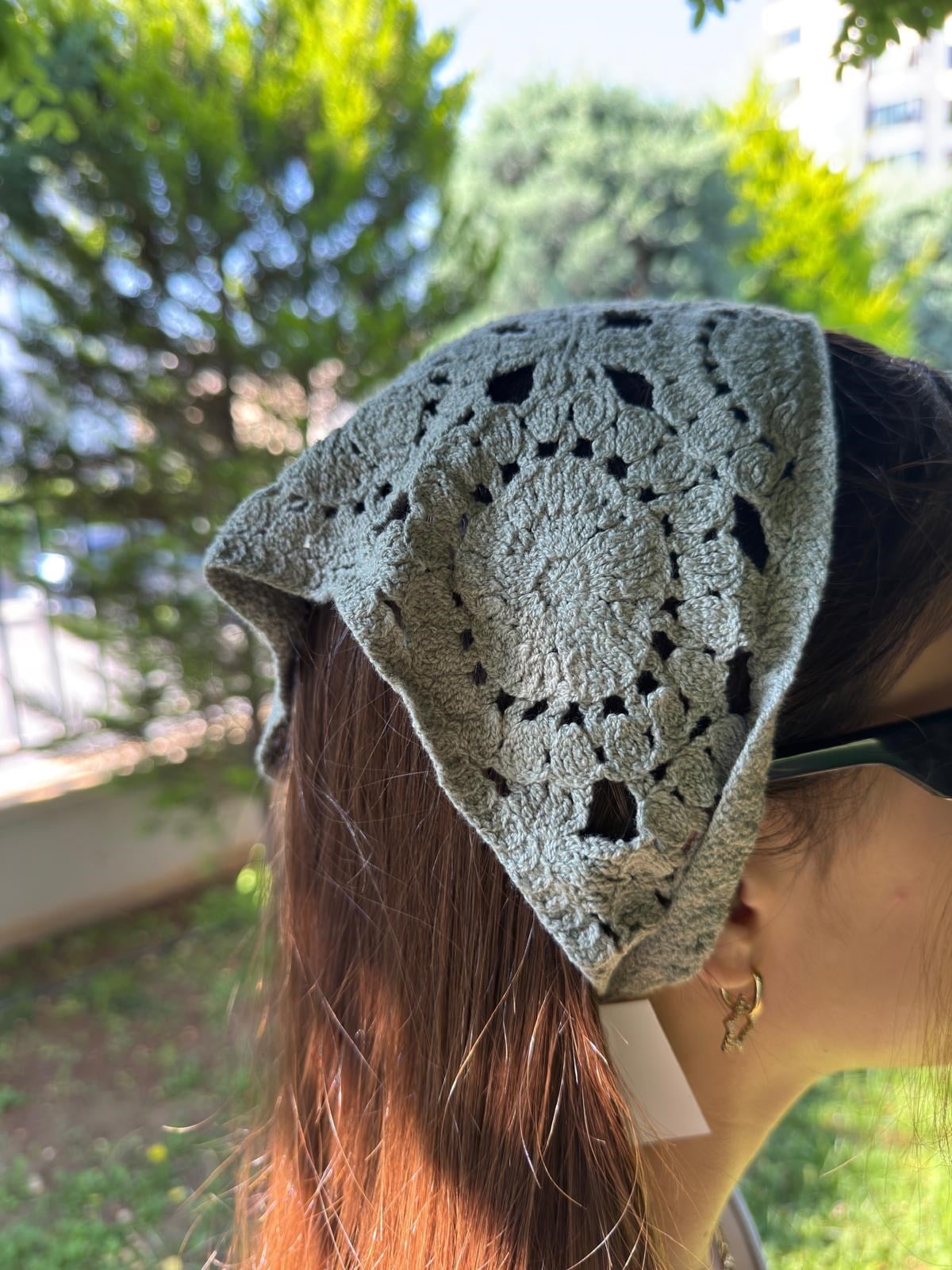 Adaçayı Yeşili Üçgen İpli Bandana