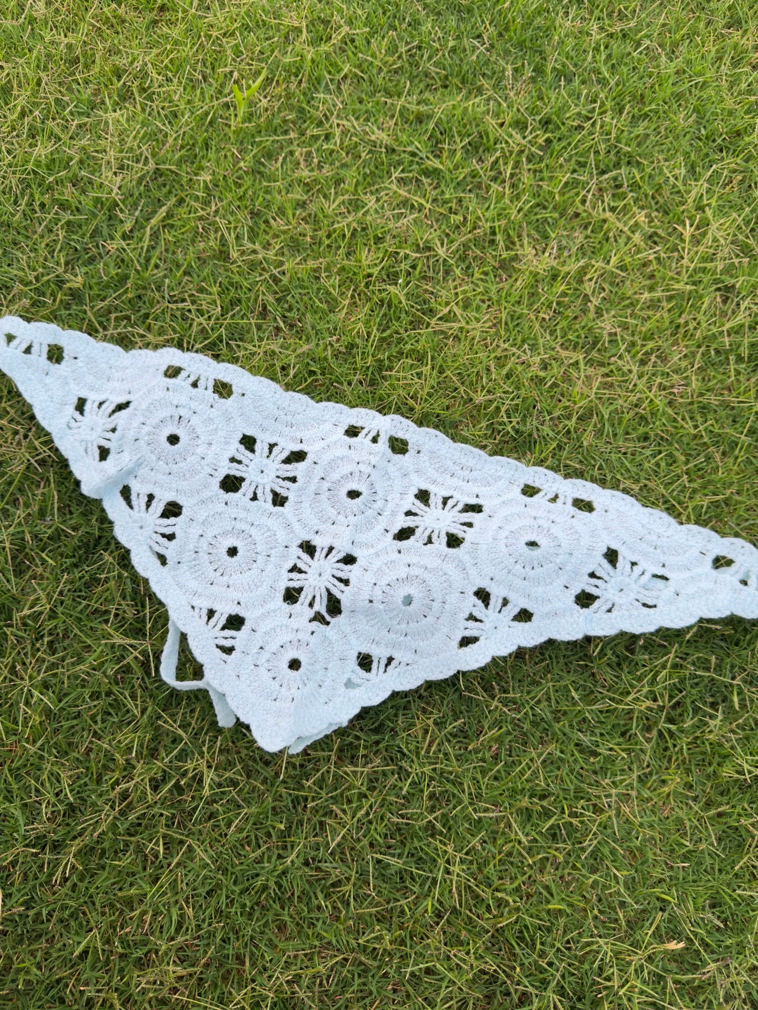 Mavi  Üçgen İpli Bandana