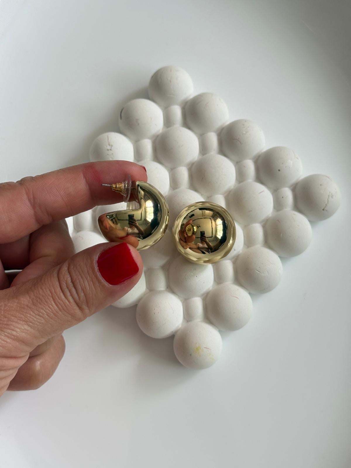 Özel Seri Gold Top Küpe