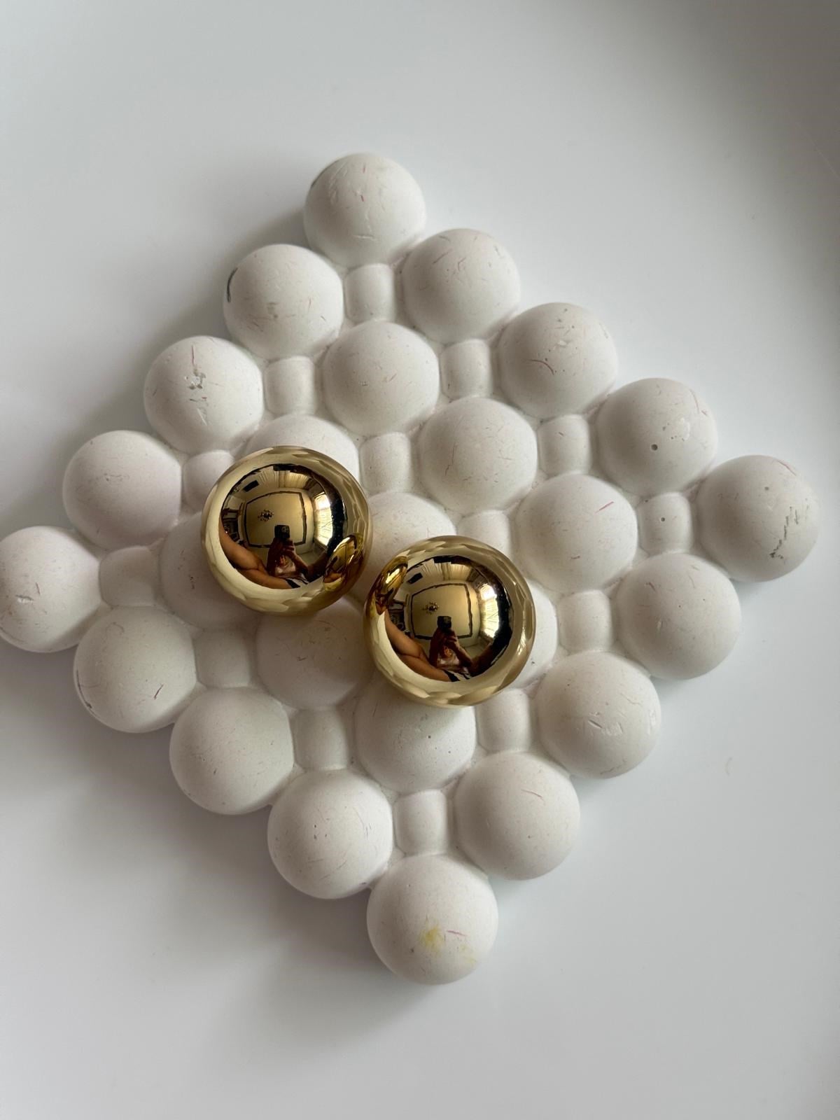 Özel Seri Gold Top Küpe