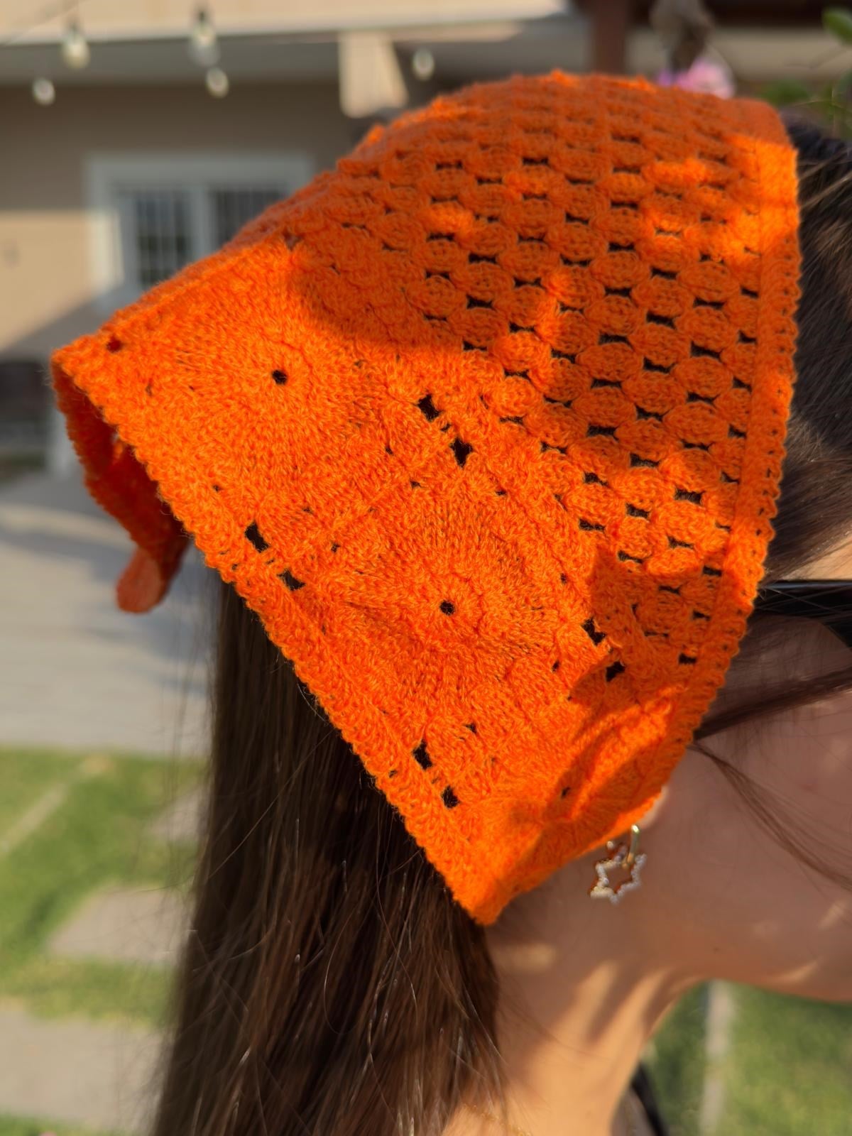 Turuncu Üçgen İpli Bandana