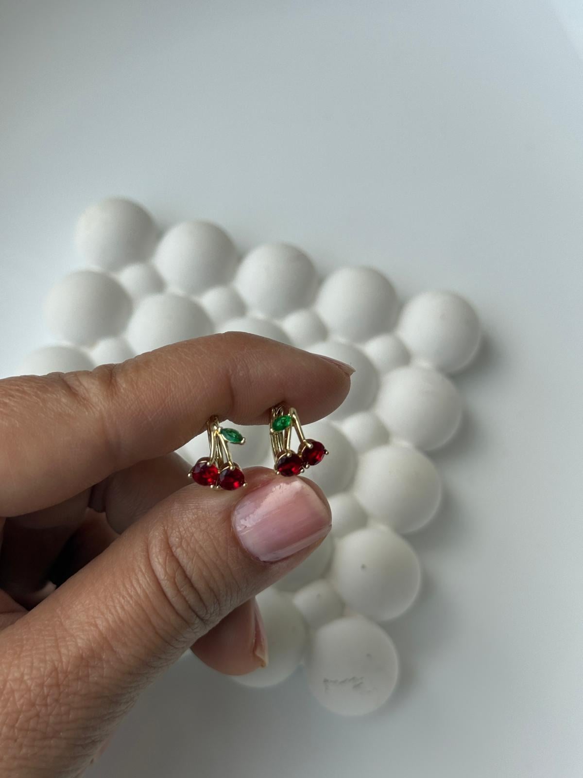 Vip 14k Kirazlı Çocuk Küpe