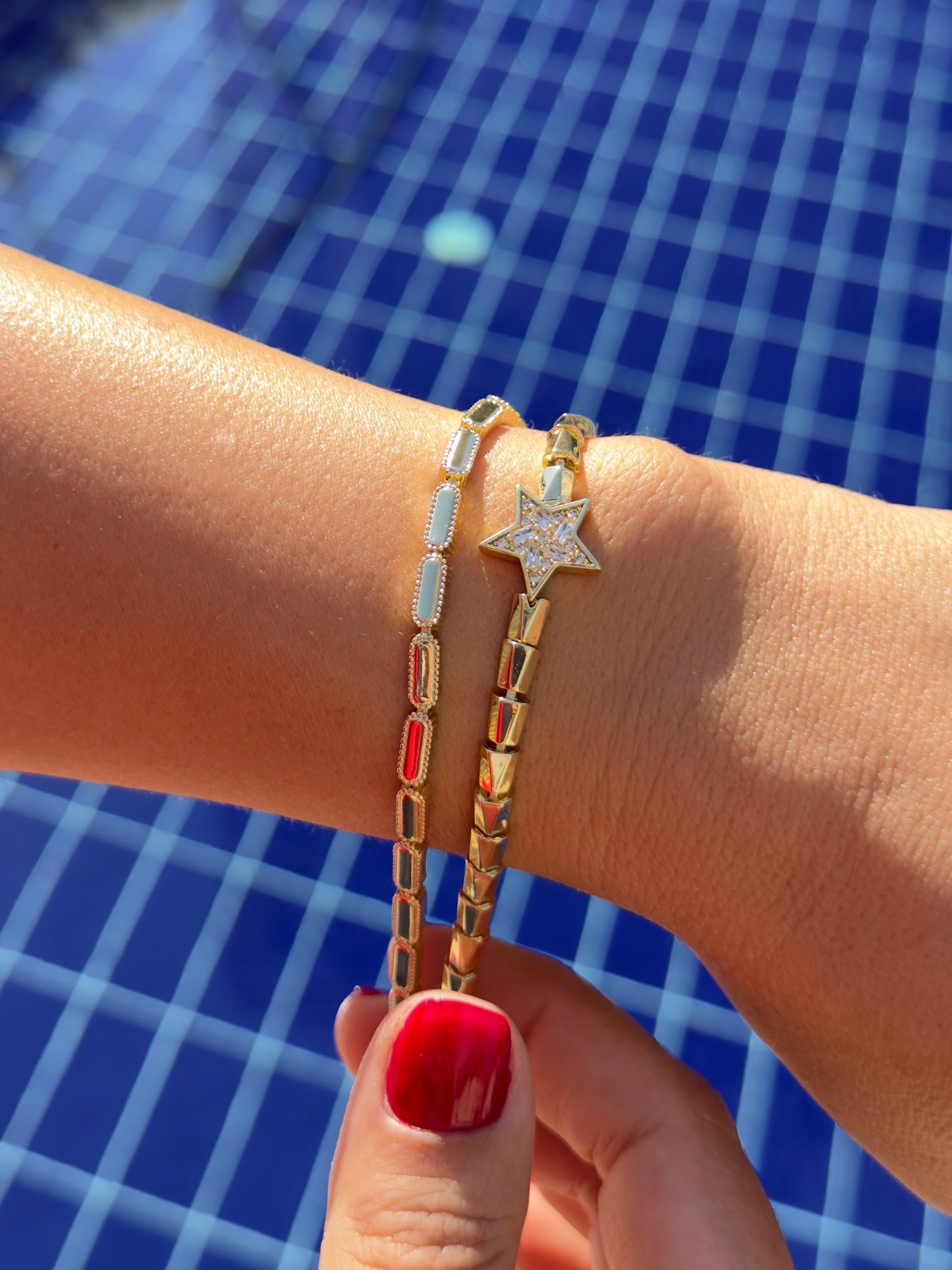 Vip 14k Yıldızlı Bileklik Kombini