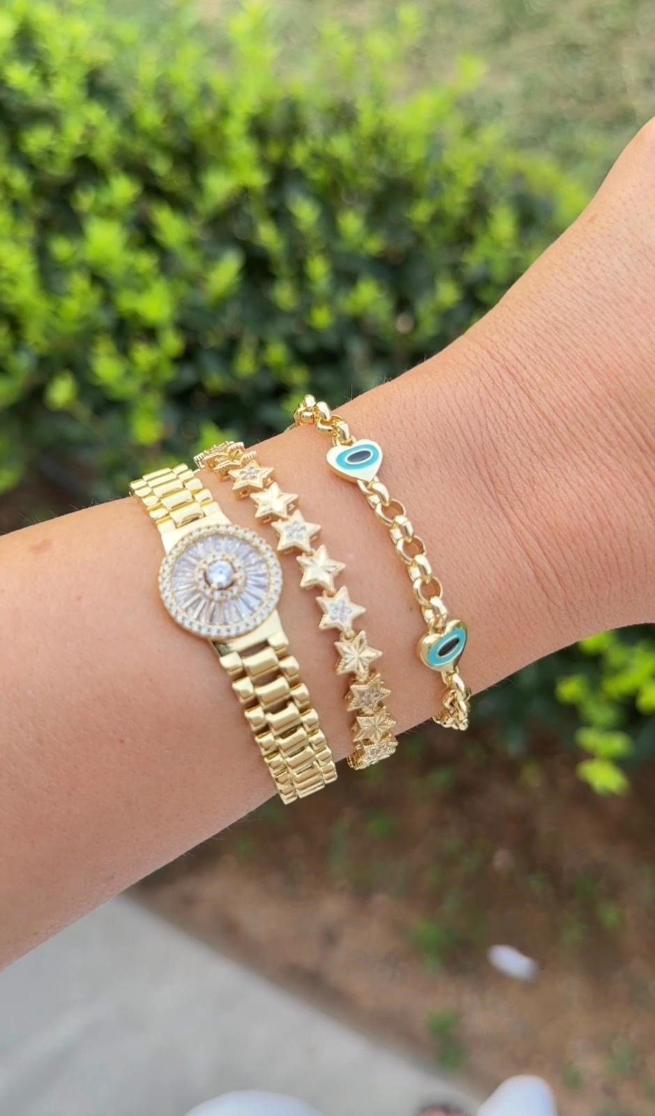 Vip 14k Yıldızlı Bileklik Kombini