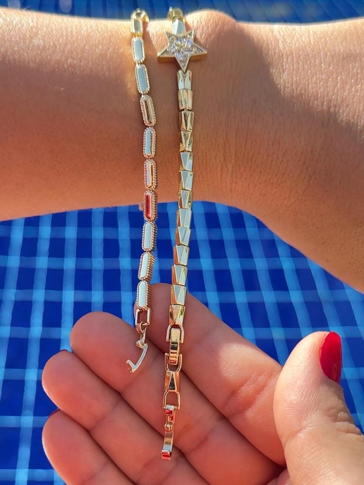 Vip 14k Yıldızlı Bileklik Kombini