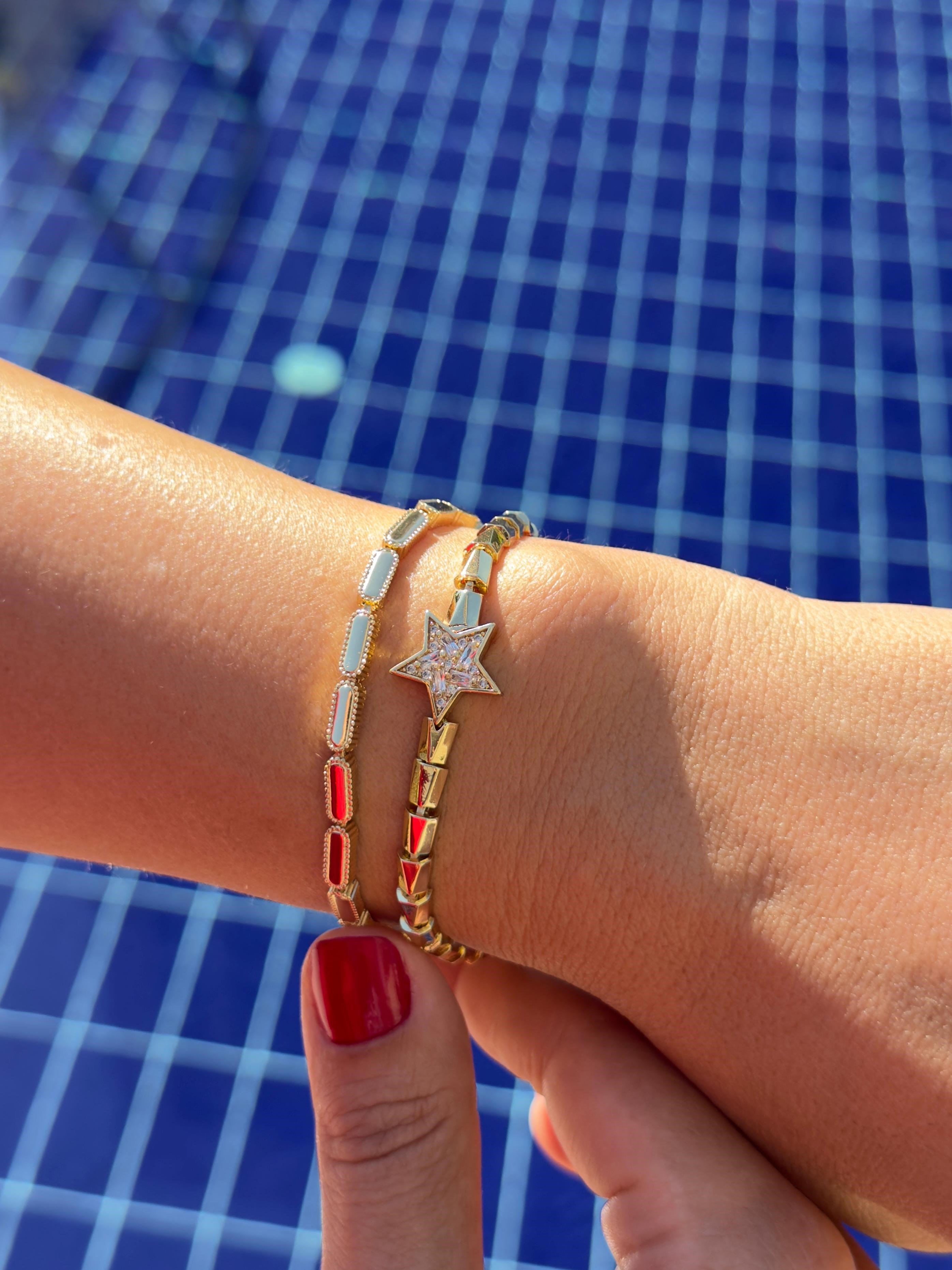 Vip 14k Yıldızlı Bileklik Kombini