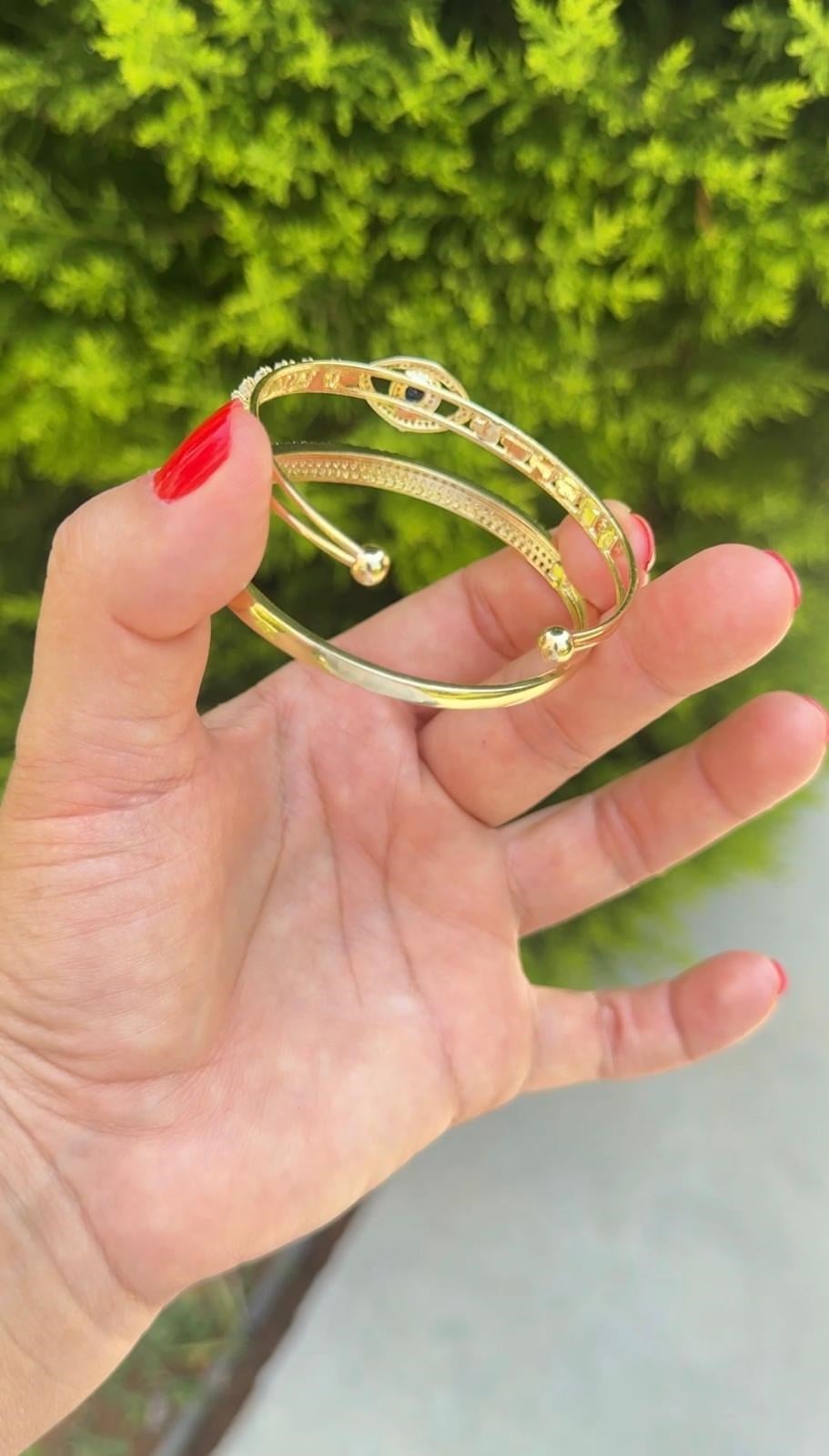 Vip 14k Zirkon Taşlı Bileklik Kombini
