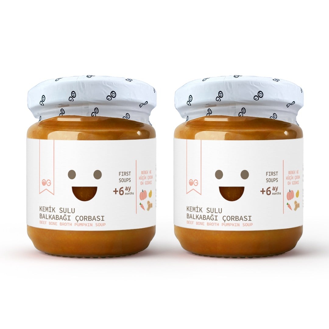 2'li Kemik Sulu Balkabağı Çorbası 190g +6 Ay