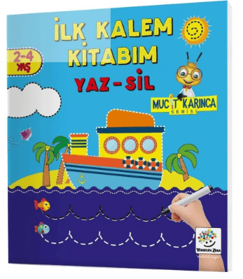 Mucit Karınca Yaz-Sil Kitaplar (İlk Kalem, Dikkat, Matematik, Düşünme Becerileri Kitabım) 2-4 Yaş