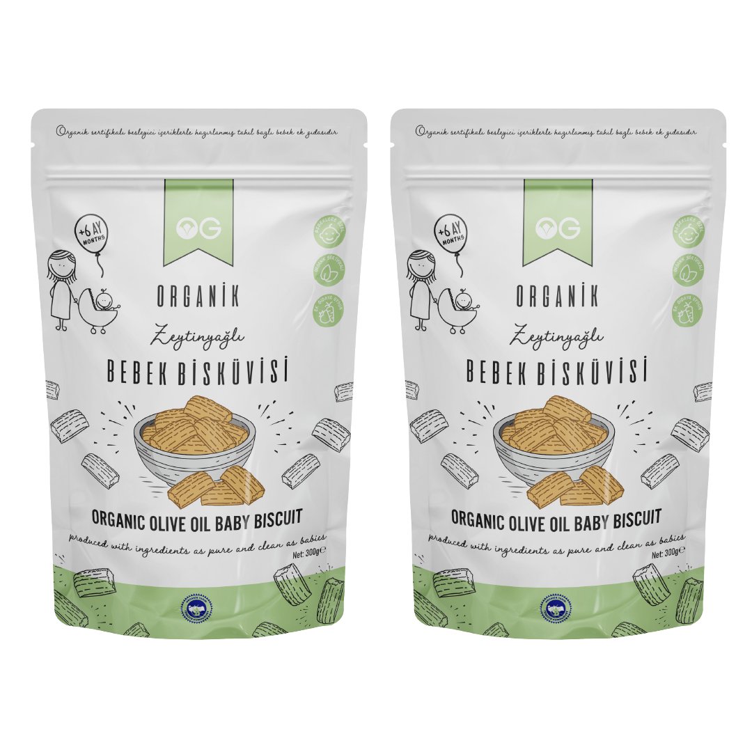 Og Natural 2'li Organik Bebek Bisküvisi 2x300 gr 6 Ay