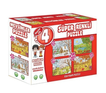 Süper Renkli Puzzle-Mevsimler