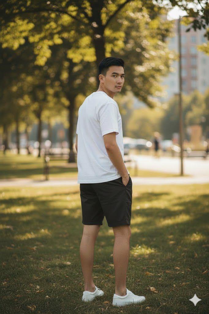 %100 PAMUK SİYAH SHORT