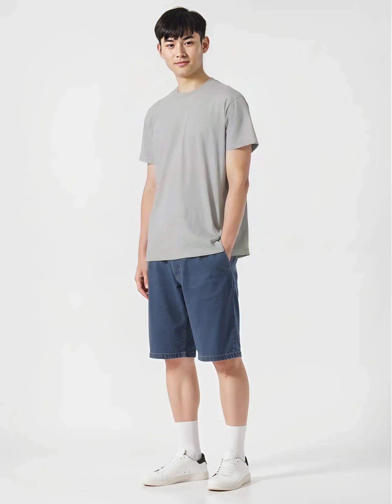 BİSİKLET YAKA TSHIRT -BEJ