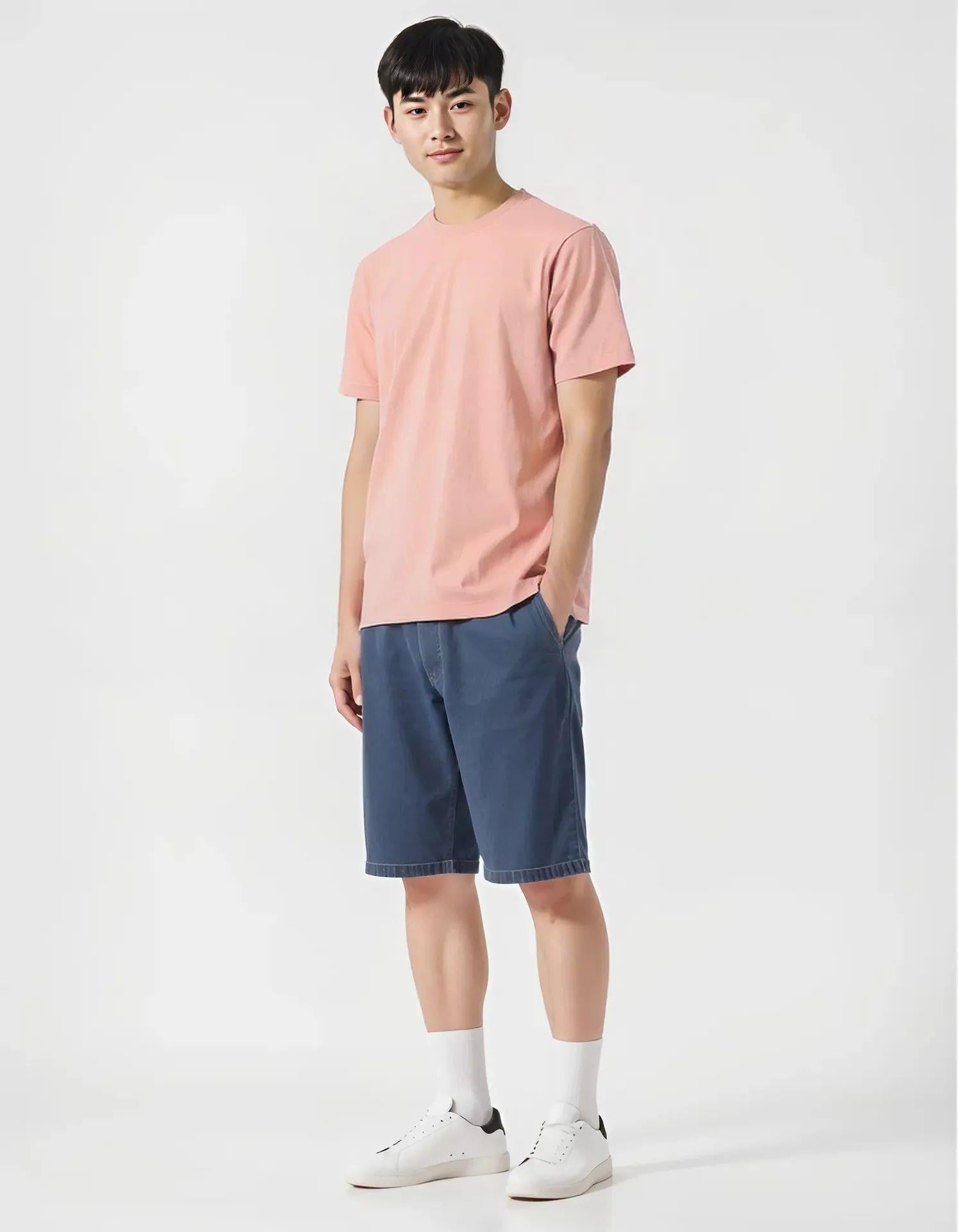 BİSİKLET YAKA TSHIRT PEMBE