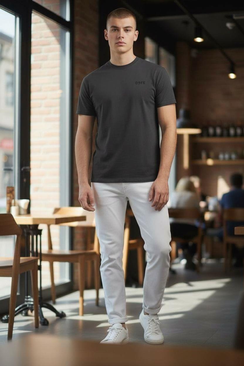 FIRSAT ÜRÜN ANTRESİT %100 PAMUK TSHIRT