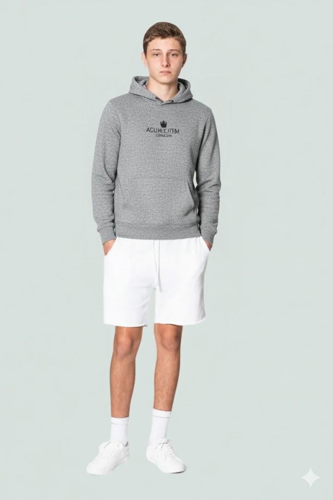 KANGURU CEPLİ KAPŞONLU SWEAT GRİMELANJ