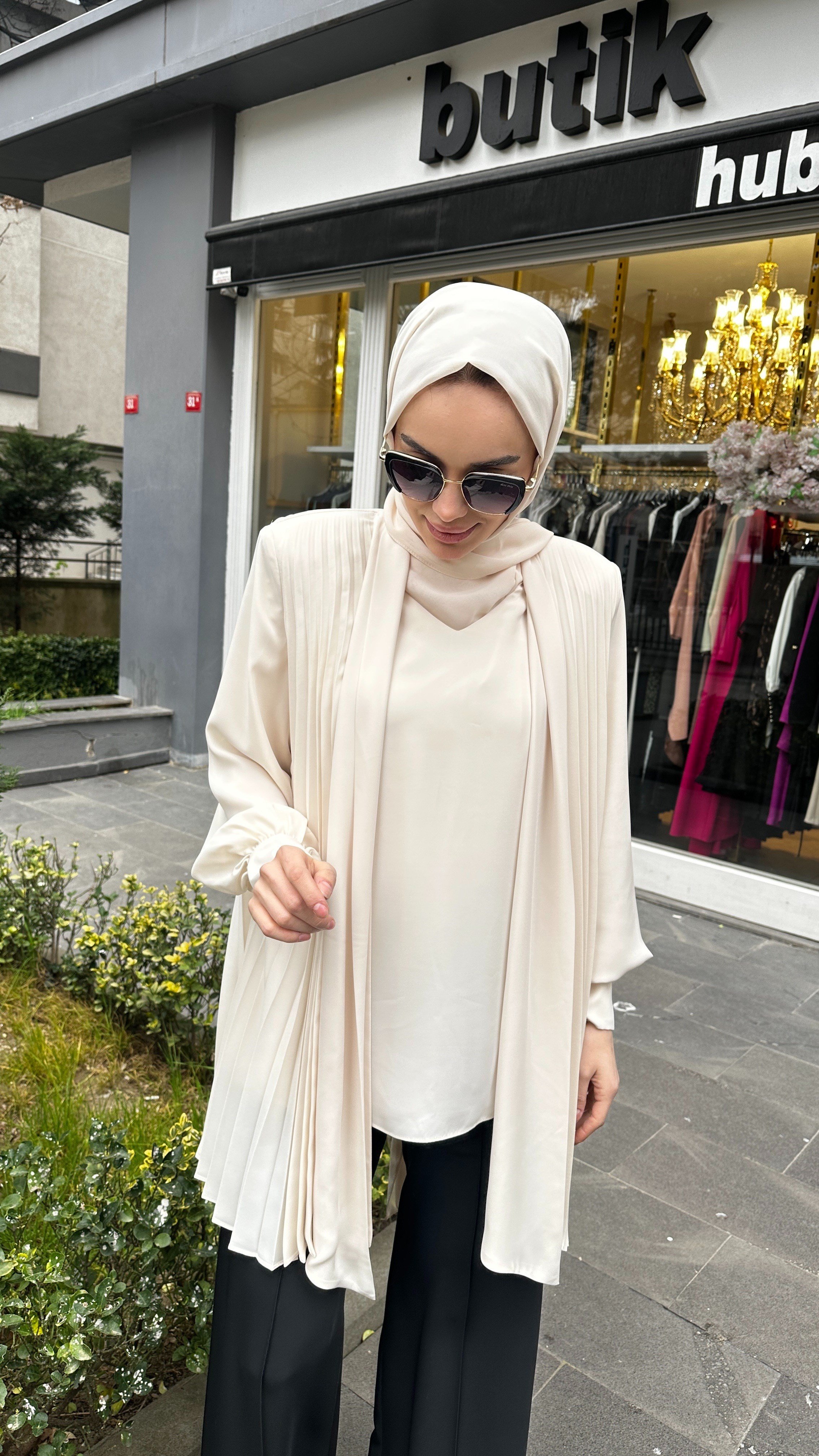 Plisoley Şifon Gömlek