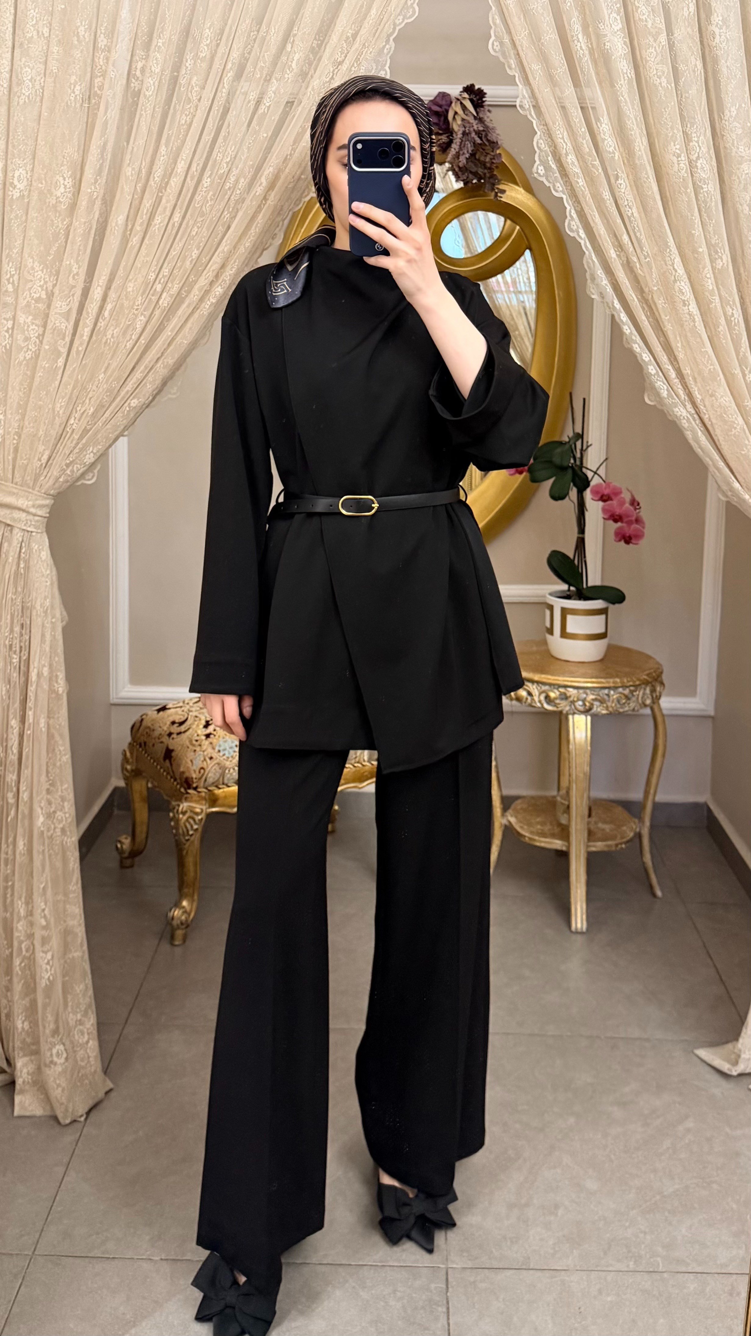 Şal Detaylı Örme Takım