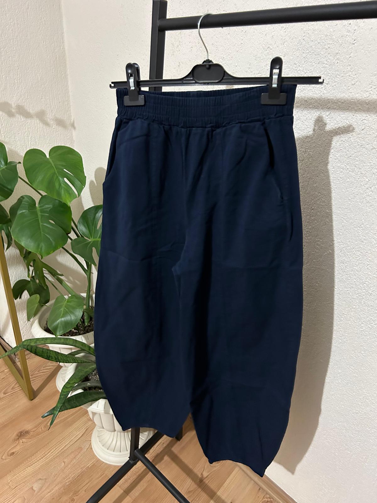 Gabardin kumaş şalvar pantolon LACİVERT